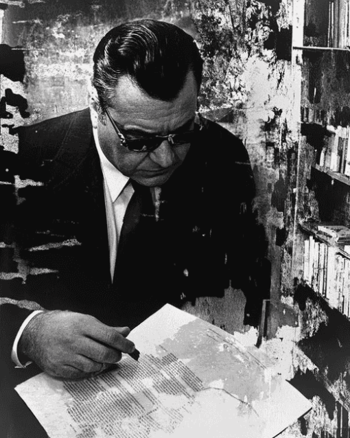 Iconic Mario Puzo Black and White Diamond Painting