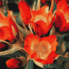 Indian Paintbrush Flowers Diamond Painting