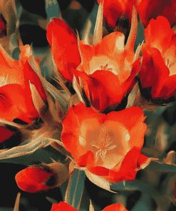 Indian Paintbrush Flowers Diamond Painting