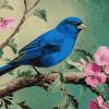 Indigo Bunting Bird Diamond Painting