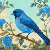 Indigo Bunting Bird Diamond Painting