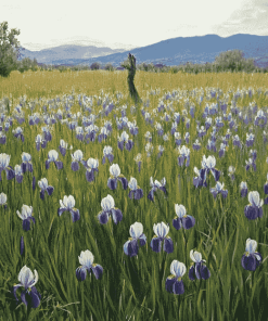 Irish Mountain Iris Field Diamond Painting