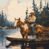 Isle Royale Cowboy Vintage Diamond Painting