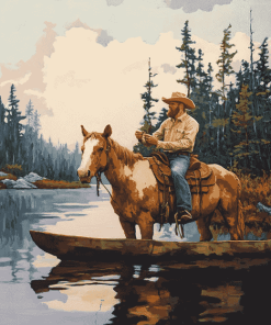 Isle Royale Cowboy Vintage Diamond Painting