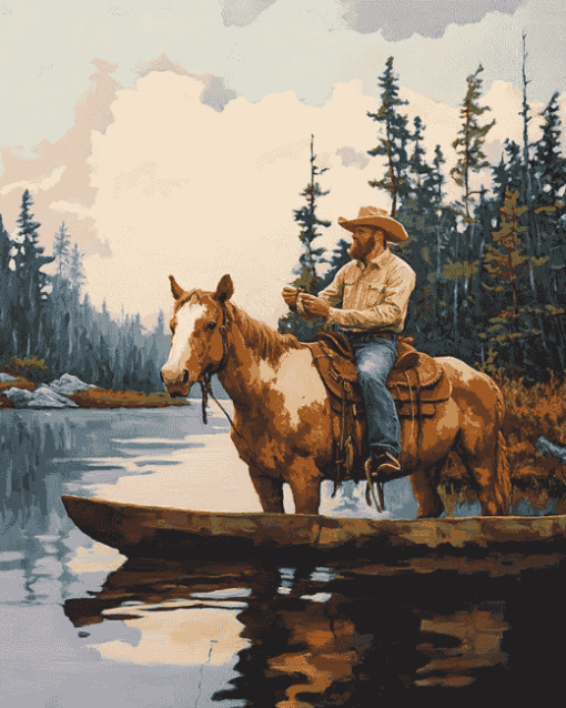 Isle Royale Cowboy Vintage Diamond Painting