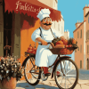 Italian Chef Animation Bicycle Diamond Painting