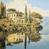 Italian Lakeside Villa Diamond Painting