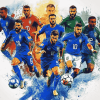 Italy Azurri Football Team Diamond Painting