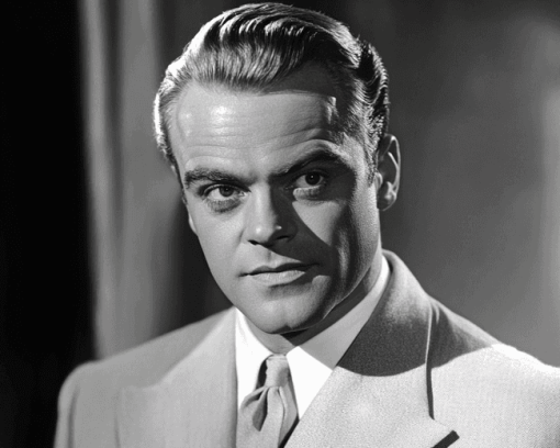 James Cagney Black and White Diamond Painting