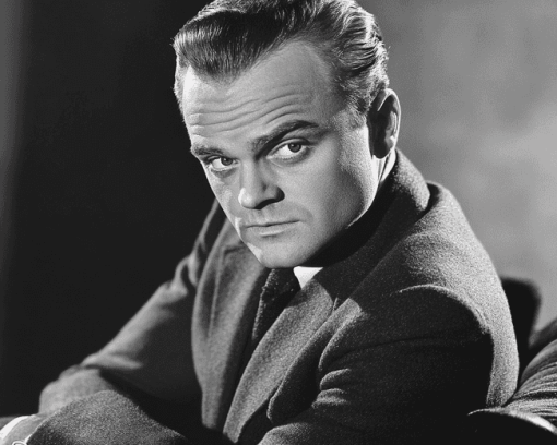 James Cagney Black and White Diamond Painting