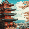 Japanese Buildings Diamond Painting