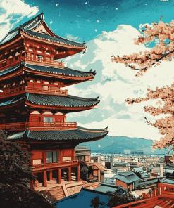 Japanese Buildings Diamond Painting