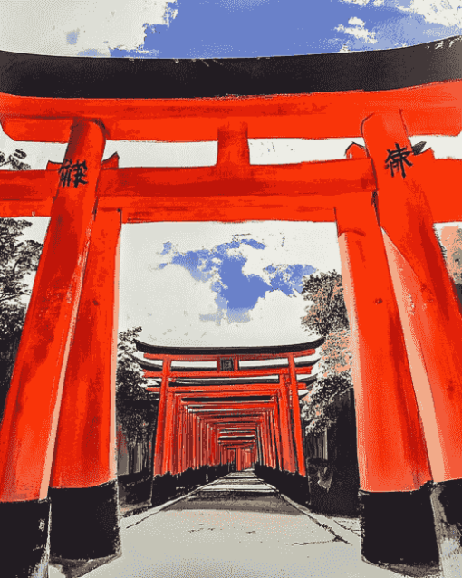 Japanese Fushimi Inari Shrine Diamond Painting