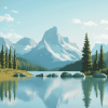 Jasper National Park Landscape Diamond Painting