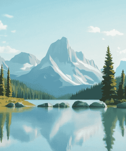 Jasper National Park Landscape Diamond Painting