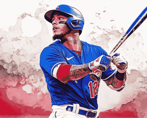 Javier Baez Baseball Icon Diamond Painting