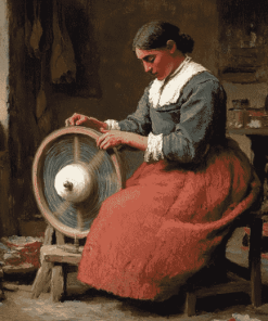 Jean Francois Millet Woman Spinning Diamond Painting