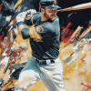 Jed Lowrie Baseball Diamond Painting