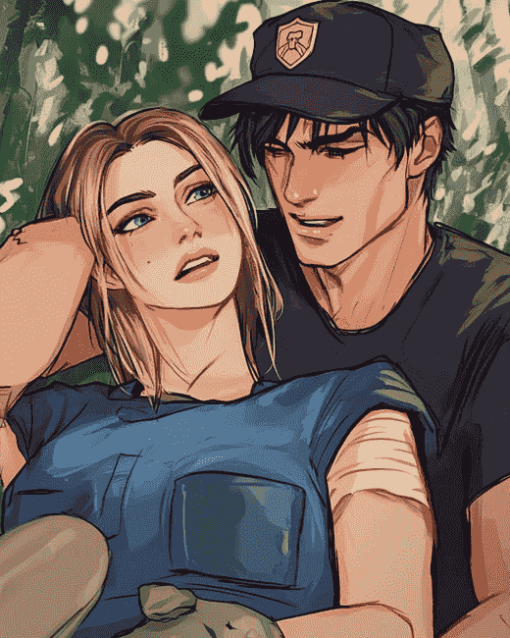 Jill And Leon Resident Evil Diamond Painting