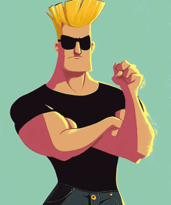 Johnny Bravo Cartoon Diamond Painting