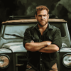 Josh Gates Famous Car Diamond Painting