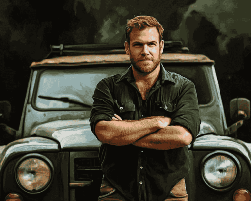 Josh Gates Famous Car Diamond Painting