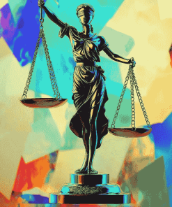 Justice Scales Colorful Diamond Painting