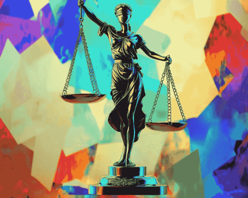 Justice Scales Colorful Diamond Painting