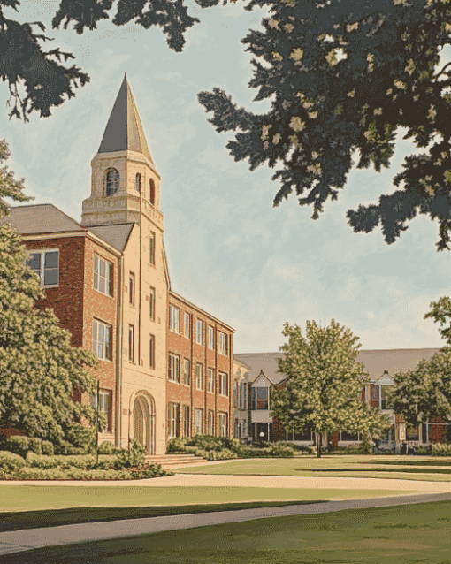 Kansas State University Buildings Diamond Painting