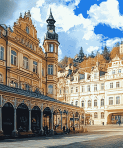 Karlovy Vary Buildings Diamond Painting