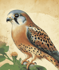 Kestrel Bird Masterpiece Diamond Painting