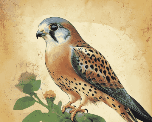 Kestrel Bird Masterpiece Diamond Painting