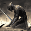 Kneeling Knight Fantasy Diamond Painting