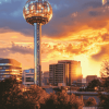 Knoxville Sunsphere Building Diamond Painting