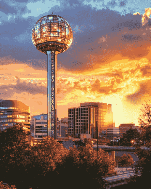 Knoxville Sunsphere Building Diamond Painting