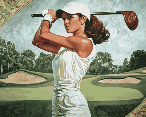 Lady Golf Sport Diamond Painting