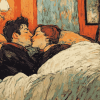 Le Lit Toulouse Lautrec Vintage Diamond Painting