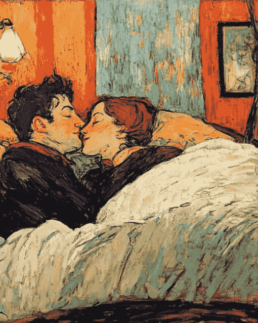 Le Lit Toulouse Lautrec Vintage Diamond Painting