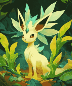 Leafeon Pokemon Art Diamond Painting