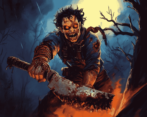 Leatherface Horror Movie Diamond Painting