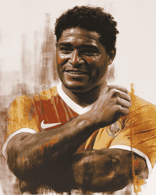 Legendary Eusebio Da Silva Football Diamond Painting