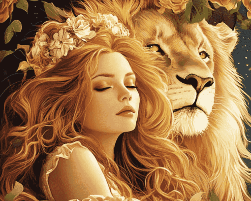 Leo Girl Zodiac Art Diamond Painting