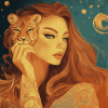 Leo Zodiac Woman Diamond Painting