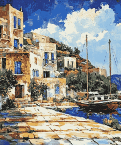 Lesbos Historic Buildings Diamond Painting