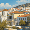 Lesbos Island Architecture Diamond Painting