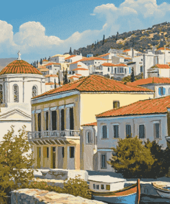 Lesbos Island Architecture Diamond Painting