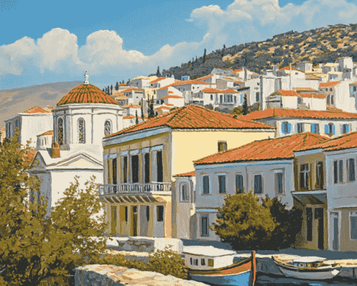 Lesbos Island Architecture Diamond Painting