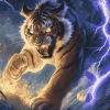 Lightning Tiger Diamond Painting