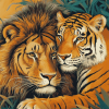 Lion and Tiger Wildlife Diamond Painting