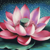 Lotus Flower Vintage Diamond Painting